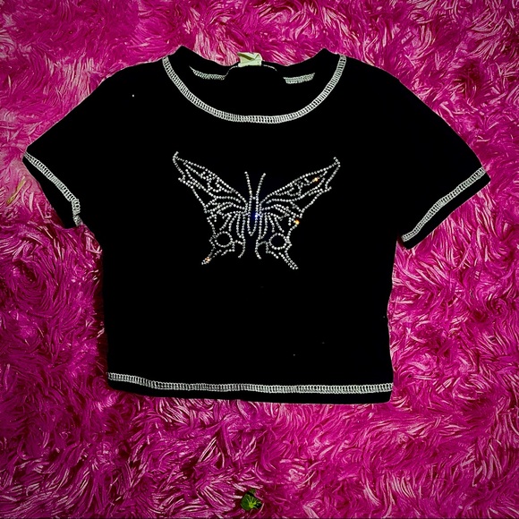 Butterfly diamond crop top - Picture 1 of 2